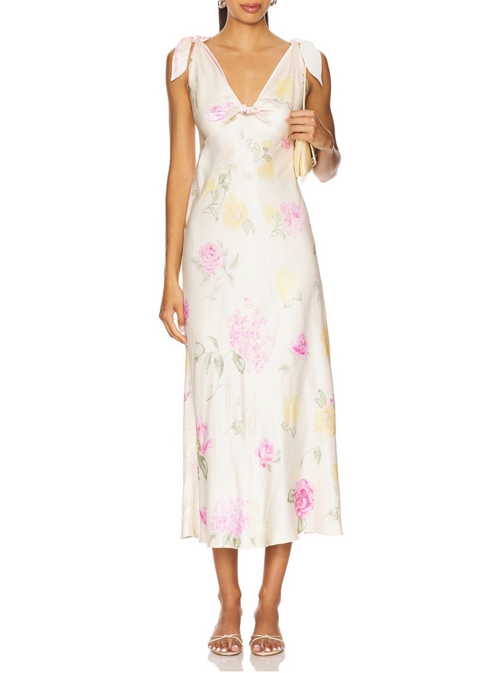 LOVESHACKFANCY  Perri Floral Scarf-Tie Dress Size 2